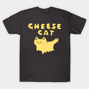 Cheese Cat Neko Kawaii Melting Cat Meme Logo Art T-Shirt